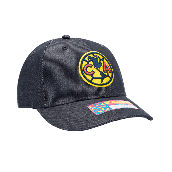 Club America 541 Adjustable with high crown, curved peak brim, and adjustable buckle strap closure, in Navy