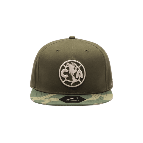 Green Club America Half Camo Snapback