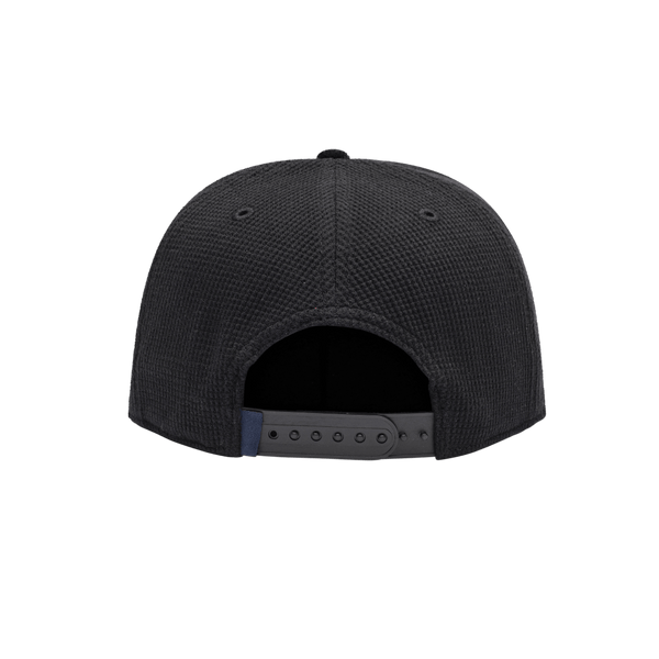 Club America Club Ink Snapback with high crown, flat peak brim, and snapback closure, in Black