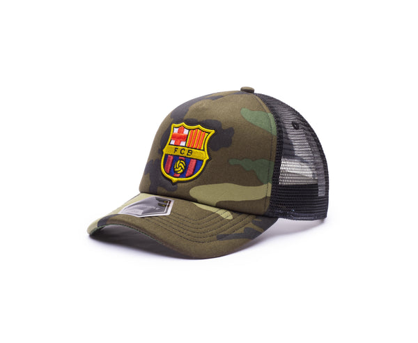 View of Left side of Camo FC Barcelona Camo Trucker