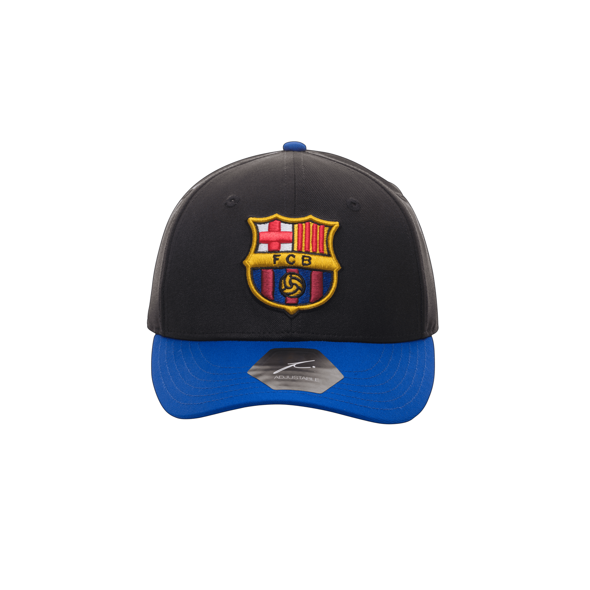 Black FC Barcelona Core Snapback Hat with blue bill