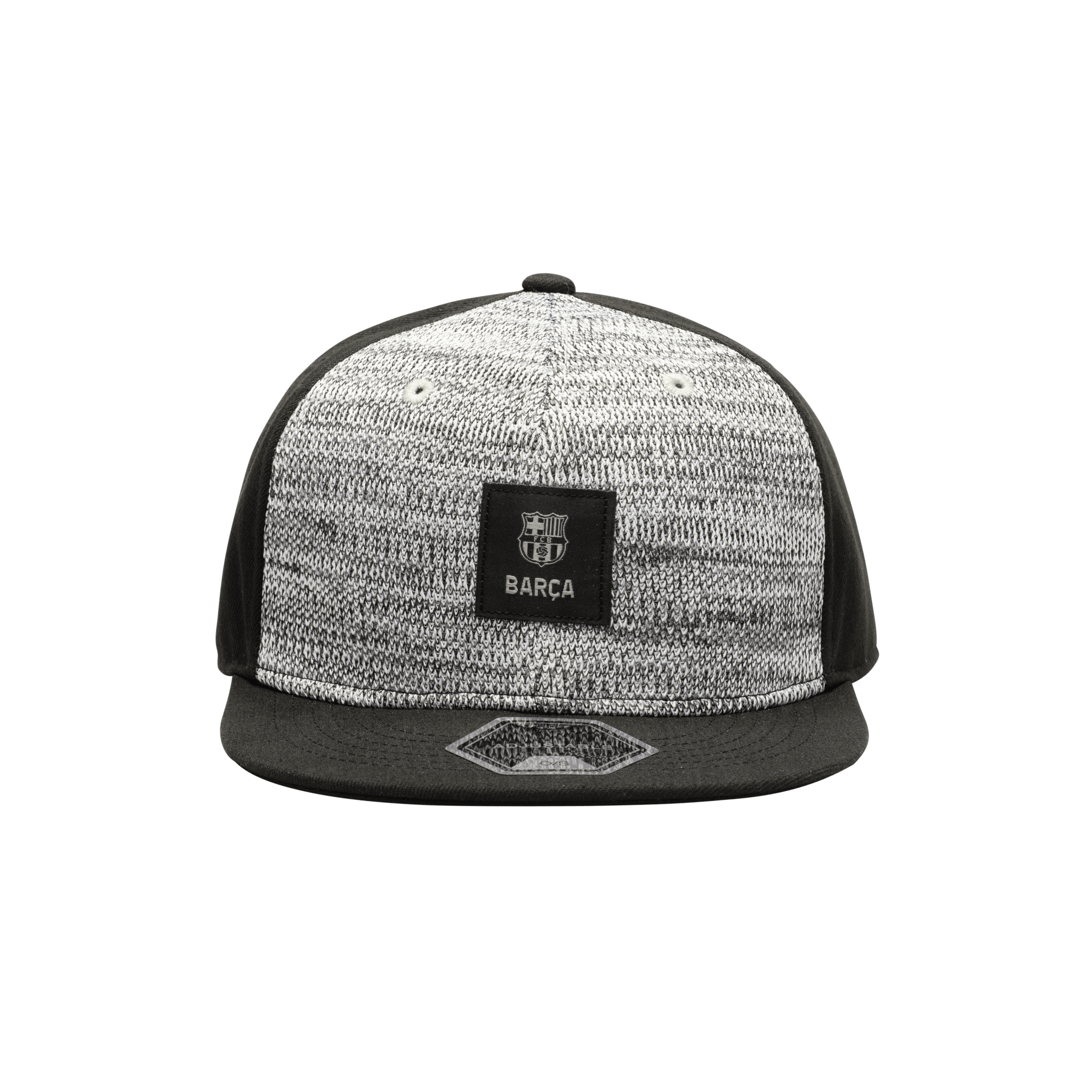 Black and grey FC Barcelona Playmaker Snapback with black bill